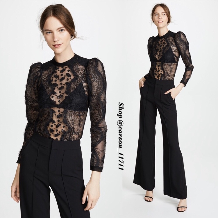 Nwt Self Portrait Scallop Lace Top Uk8, Uk10